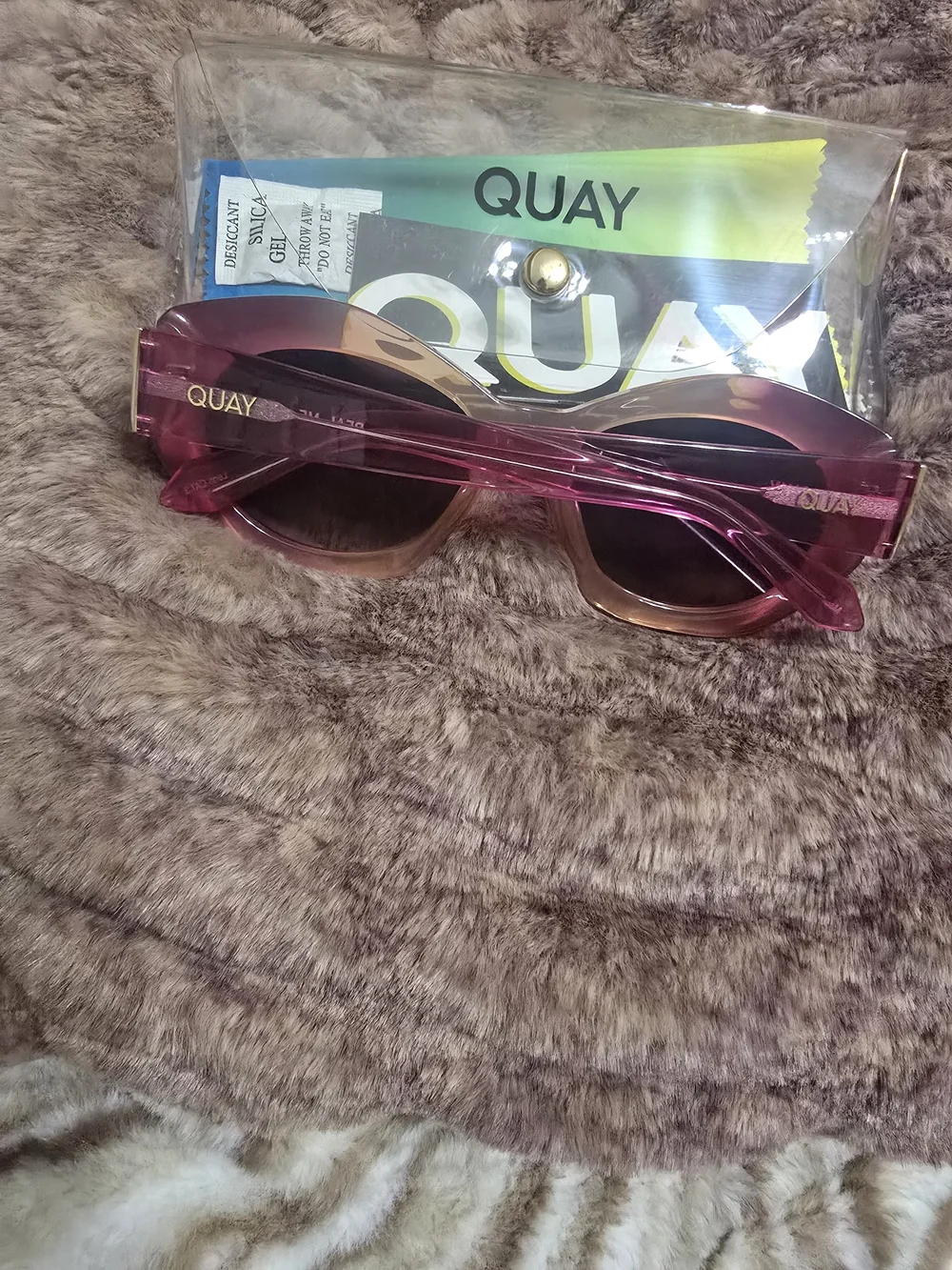 Quay Purple Ombre Cat Eye Sunglasses